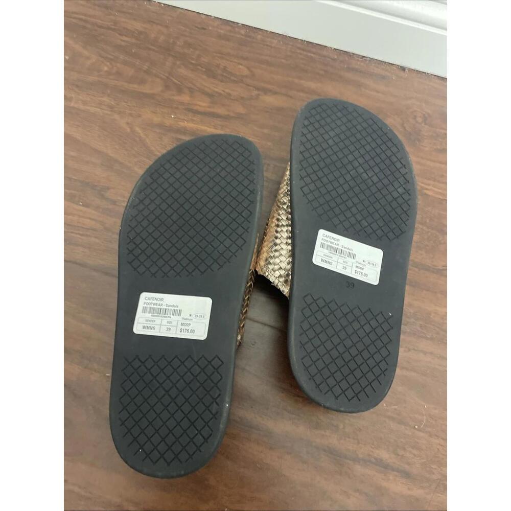Italy Made CafeNoir  buckle woven flat Sandal size 39Euro New $176 msrp - Picture 8 of 9